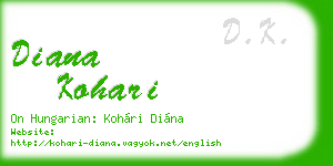 diana kohari business card